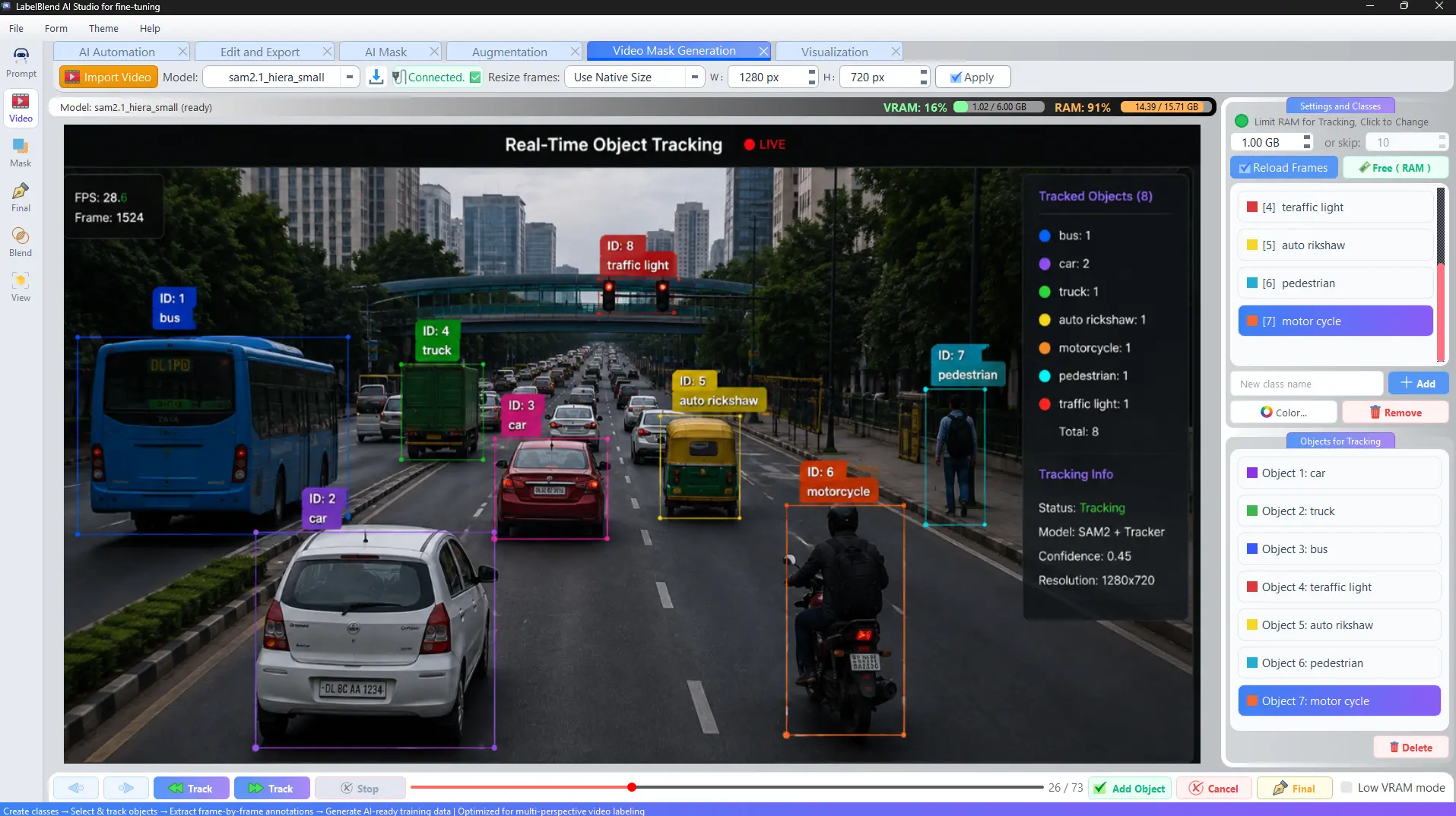 Video-to-dataset workflow in LabelBlend AI Studio